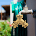 thumbnail image 7 of Brass Garden Hose Splitter (2 Way), Solid Brass Hose Y Splitter 2 Valves, 7 of 7