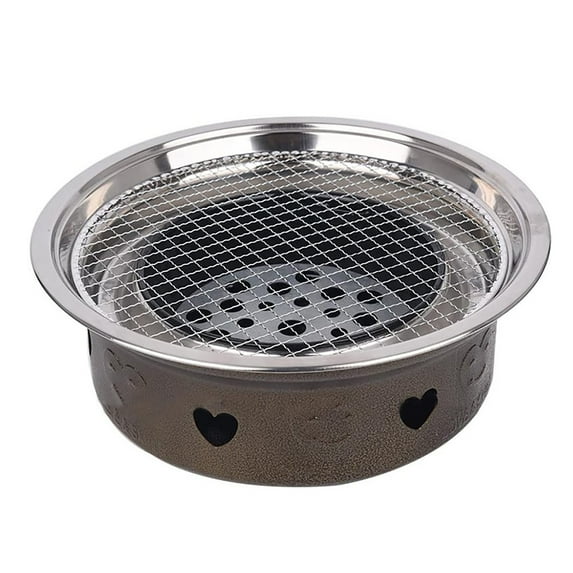 Ayyufe BBQ Pan; Round Stainless Steel BBQ Grill Roast Mesh Net Non-stick Barbecue Baking Pan