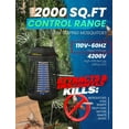 thumbnail image 2 of Bug Zapper 4200V for Outdoor and Indoor, 9.84 Ft Power Cord with Switch, Waterproof Electric Mosquito Zappers(3rd Generation), Mosquito lamp, Electronic Bug Zapper Light Bulb, 2 of 5