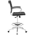 thumbnail image 3 of Modern Contemporary Urban Design Work Home Office Office Chair, Black, Faux Leather, 3 of 4