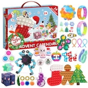 Shuttle tree Advent Calendars 2021 Fidget Toys Pack 37 PCS Christmas Countdown Gift Bubble Toys