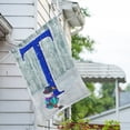 thumbnail image 3 of America Forever Winter Monogram Letter T House Flag Vertical Double Sided 28 x 40 inches Snowman in Winter Holiday Seasonal Flags for Outdoor, Yard, Porch Decoration, Merry Christmas House Flag, 3 of 5
