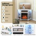thumbnail image 5 of Giantex Corner TV Stand w/Electric Fireplace, Entertainment Center, Media Console Cabinet, White, 5 of 10