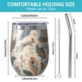 thumbnail image 5 of 12oz Stainless Steel Insulated Wine Tumbler with Lid and Straw – Double Wall Vacuum Mug for Hot & Cold Drinks, 304 Steel Interior, Sweat-Free Design, 5 of 5