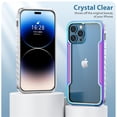 thumbnail image 4 of Allytechgroup Clear Case for iPhone 15 Pro, Slim Lightweight Hard PC Anti Yellowing Support Wireless Charging Shockproof Magnetic Back Cover for iPhone 15 Pro Women Men, Rainbow, 4 of 8