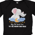 thumbnail image 4 of Inktastic My Titi Loves Me to the Moon and Back Elephant Family Boys or Girls Long Sleeve Baby Bodysuit, 4 of 5