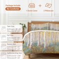 thumbnail image 6 of 3 Piece Yellow Blue Oil Painting Duvet Cover Set Twin Size, Microfiber Comforter/Quilt Cover with Corner Ties and 2 Pillowcases, Contemporary Abstract Art All Season Soft Bedding with Zipper Closure, 6 of 8