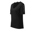 thumbnail image 5 of Women Short Sleeve T Shirt Off Shoulder Commuting Pullover V-neck Lace Bottoming Blouse Tops, 5 of 7