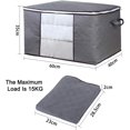 thumbnail image 1 of Bolsa De Almacenamiento Grande De 4 Piezas, Almacenamiento De Ropa Plegable con Cremallera Duradera Y Asa Bolsa De Almacenamiento De Tela No Tejida Debajo De La Cama,Gris, 1 of 3