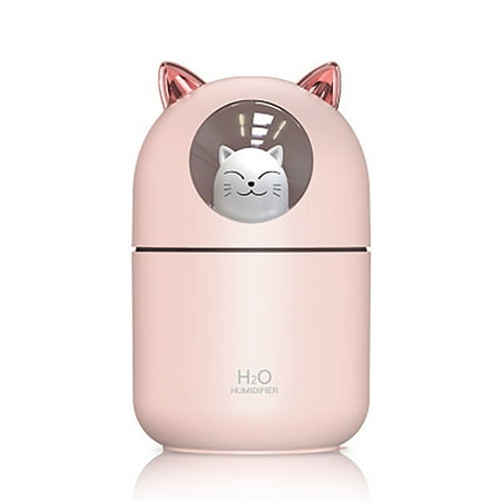 

Fesfesfes Cute Cat Humidifier Mini Household Moisturizing Creative Usb 300ml Cute Appearance Long-Term Use Easy To Add Water Convenient Eco-Friendly Portable