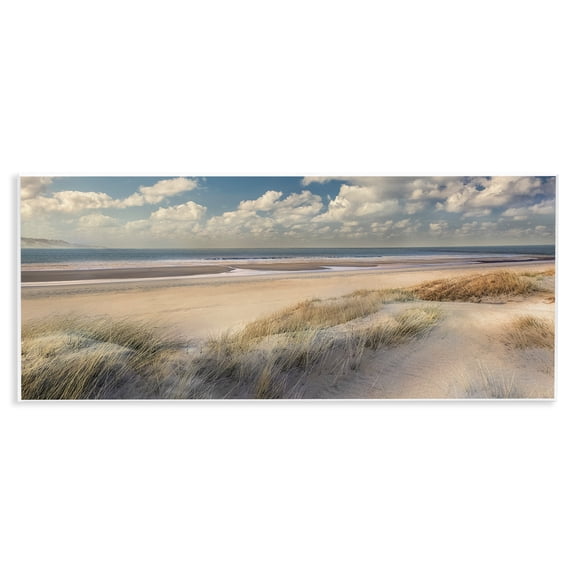 Stupell Industries Rolling Clouds Beach Scenery Landscape & Nature Painting Unframed Art Print Wall Art, 17 x 7