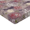 thumbnail image 4 of Ambesonne Valentine Fitted Sheet, Roses Brush Strokes Art, King Size, Mauve Taupe Sage Green, 4 of 5
