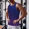 thumbnail image 5 of Lsque Neon Glitter Pattern Mens Tank Tops Muscle Athletic Quick Dry Sleeveless Workout Fitness T Shirts Beach Tank Top, Loose-fit Sleeveless Shirt for Men-XX-Large, 5 of 7