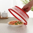 thumbnail image 2 of 1 Pc Collapsible Microwave Splash Guard, Round Ventilated Collapsible Microwave Food Cover With Easy Grip Handle, Food Filter Dishwasher Safe, Meal Prep Gadgets, Kitchen Tools, 2 of 5