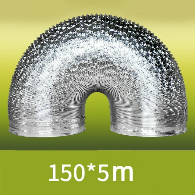 Manguera de ventilación 150, manguera de aluminio gruesa alargada para quitar el polvo, manguera de escape telescópica para el hogar para Campana Extractora de cocina, 5m