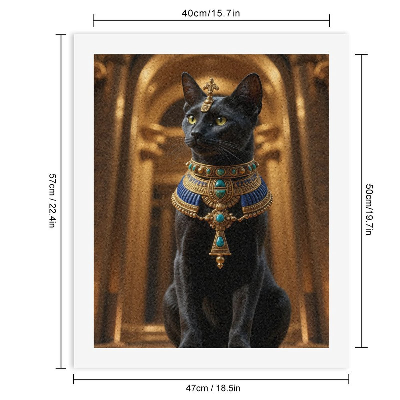 Paint by Numbers Kit for Adults, Regal Feline Royal Gold Jewel Paint by Numbers, Easy Paint by Numbers Kit for Adults Beginner, DIY Adult Paint by Number Kits on Canvas, Home Decor