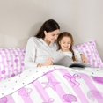 thumbnail image 4 of Erosebridal Kawaii Seashell Bowknot Bedding Comforter Set 7 Pieces for Kids Girls,Teens Sea Theme Stripes Full Bedding Set,Breathable Home Decor, 4 of 6