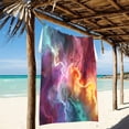 thumbnail image 2 of Ryvnso Tie-dye Purple Oversized Beach Towel Microfiber Bath Blankets Swimming Fitness 37" x 74", 2 of 5