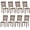 Dark Brown, variant on Merluxy 79 in Farmhouse Dining Table for 6 to 8, Large Rectangular Solid Wood Dining Table with Conical Legs, for Family Gathering, Rustic Cream