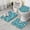 Blue Paisley And, variant on Colorful Pioneer Flower Patchwork Bathroom Rugs Sets 3 Piece,Toilet Cover Set,Absorbent Non Slip Bathroom Mats Sets with U-Shaped Contour Rug Toilet Rug Set