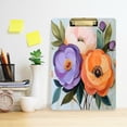 thumbnail image 2 of FORMRS Acrylic Clipboard with Low Profile Clip Standard A4 Letter Size, 12.5" x 9", Bright Flowers, 2 of 8