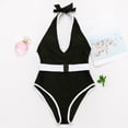 thumbnail image 4 of Swimsuit for Women Tummy Control Bathing Suits for Women Bandage Halter Bikini Push-Up Pad Swimwear Swimsuit Beachwear, 4 of 7
