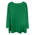 thumbnail image 4 of SNKSDGM Women's Plus Women's Tops Short Sleeve Fitted Shirts for Women Long Sleeve Loose Plus Size Solid Color Women's 3/4 Sleeve T Shirt Casual Stylish Top for Everyday Wear Xxxl, 4 of 4