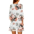thumbnail image 4 of luvamia Women's Summer Dresses Crewneck Bell Sleeve Tunic Dress Floral Print Size L, 4 of 5