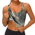 thumbnail image 4 of Lsque Forest Meditating White Tiger Printed Women'S Sports Bra, Compression, Moisture Wicking, High-Impact Sports Bra For Women,Supportive sports bra-XX-Large, 4 of 9