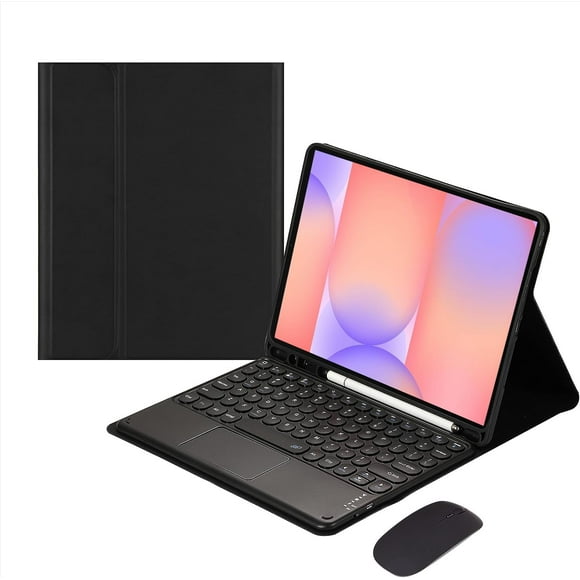 Funda con teclado táctil para Samsung Galaxy Tab S10 Lite/ S10 FE/ S9 FE de 10,9 pulgadas/Tab S9 de 11 pulgadas, con ratón - Teclado Bluetooth táctil magnéticamente desmontable