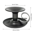 thumbnail image 2 of Candlestick Metal Painting Tea Cup Vintage Handheld Candle Cup Small Candle Black, 2 of 6