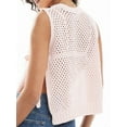 thumbnail image 5 of Women Graphic Sweater Vest Y2k Sleeveless Lobster Pullover Top Crew Neck Light-Weight Fall Knit Tank Top White M, 5 of 6