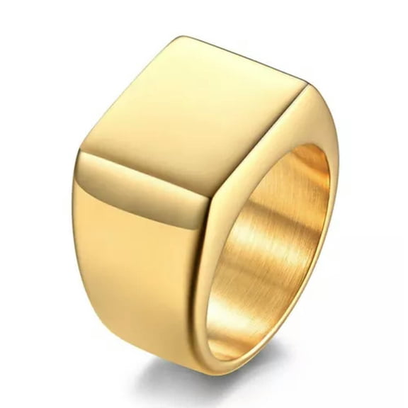 14mm Gold/Silver/Black/Retro Gray Band Men's 316L Stainless Steel Ring Size 7-12