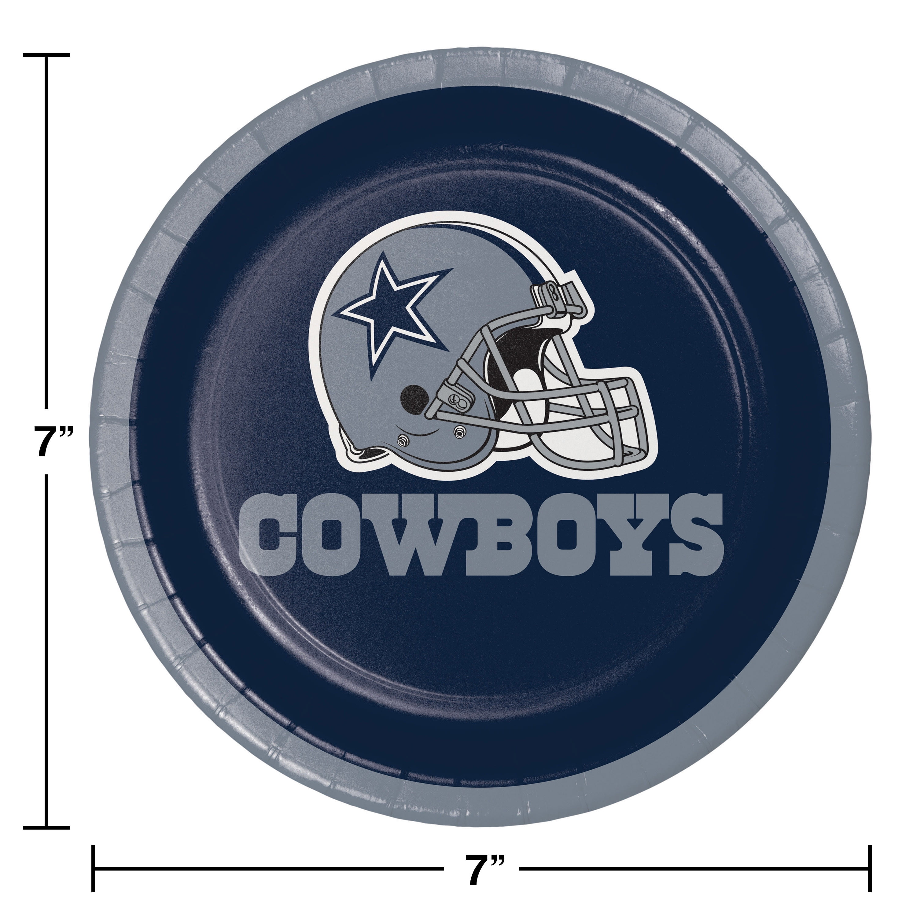 Dallas Cowboys 9 Round Plates - 8 ct - OMG Party Store