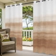thumbnail image 3 of Brown White Ombre Outdoor Curtains for Patio Waterproof,Windproof Privacy Curtains with Weighted Bottom,Vintage Farmhouse Abstract Striped Outside Drapes for Picnic Garage Yard Cabana 54"x95" 2 Panel, 3 of 8