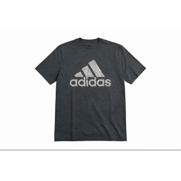 New Men's adidas Logo Printing Pattern Crew Neck Short Sleeve Black T-Shirt