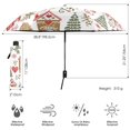thumbnail image 3 of FORMRS Travel Umbrella Folding Auto Open Close Windproof Rain UV Protection, Brown Nordic Christmas House, 3 of 8