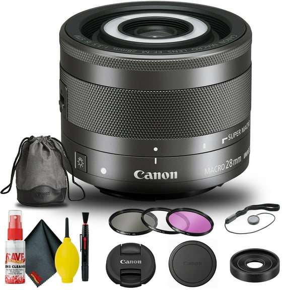 Canon EF-M 28mm f/3.5 Macro IS STM Lens (1362C002)   Filter Kit   More (International Version)