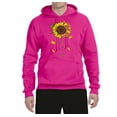 thumbnail image 2 of You Are My Sunshine Skull And Sunflower Inspirational/Christian Unisex Graphic Hoodie Sweatshirt, Fuschia, X-Large, 2 of 3