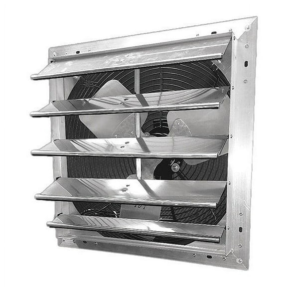 Dayton Shutter Mount Exhaust Fan, 24", Variable Speed, 115V 484X46