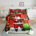 thumbnail image 2 of Feelyou Kids Santa Claus Full Size Comforter Sets, Dreamy Fairy Tale Bedding Comforter Set, Christmas Rabbit Animal Reversible Bedding Sets, Ultra Soft Home Decor, 3pcs, 2 of 8