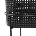 thumbnail image 6 of CosmoLiving by Cosmopolitan Black Metal Geometric Cutout Indoor Outdoor Planter with Removeable Ring Stands, Set of 3 23", 19", 15"H, 6 of 14