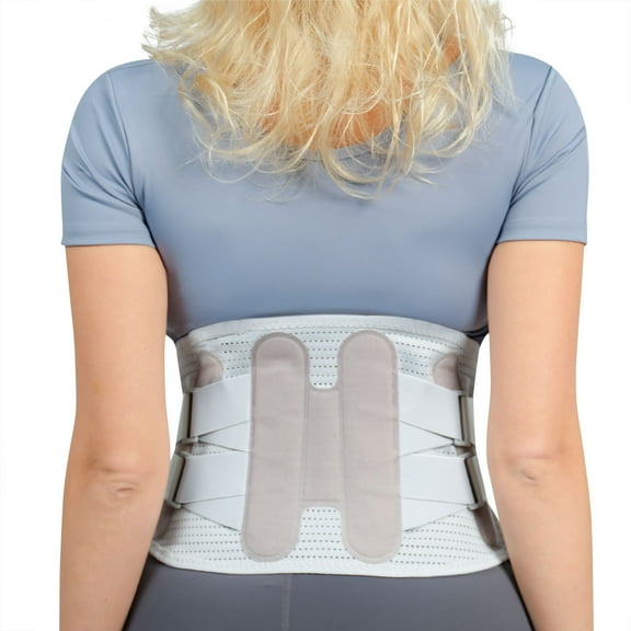 GKTG Back Support Lumbar Brace for Stabilization and Spine Pain Relief, Waist Wrap with Spring Stabilizers for Injury, Herniated Disc,Sciatica, Scoliosis