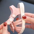 thumbnail image 5 of Herrnalise Infant Baby Girl Boy Sandals Summer Outdoor Beach Shoes Flower Bowknot Anti Slip Newborn Toddler First Walking Shoes For Baby Gifts, 5 of 8