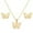 Gold, variant on Lowprofile Gifts Sets Women Butterfly Necklace Light Stainless Steel Jewelry Earrings Three Piece Set