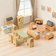 thumbnail image 2 of Juego de muebles para casa de muñecas Peccvon, 35 piezas, con muñecas para 5 habitaciones, 2 of 7