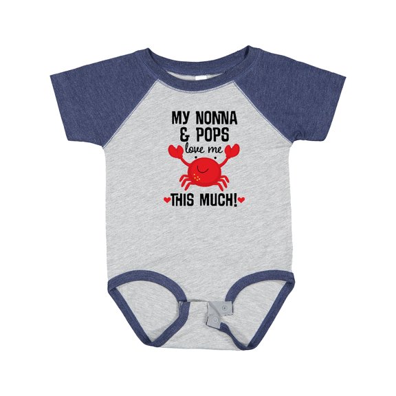 Inktastic Nonna and Pops Love Me Grandchild Boys or Girls Baby Bodysuit