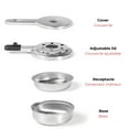 thumbnail image 4 of Starfrit Fondue Adjustable Safety Burner, Stainless Steel, Sliding Temperature Control, 4-Piece Set with Cover, Lid, Receptacle & Base, Silver, 4 of 8