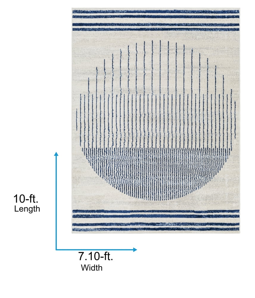 Livabliss Area Rugs for Living Room, 8x10 Floransa Modern Cream Rug, Bedroom Dining Room Home Decor Stain Resistant Carpet (7'10" x 10')