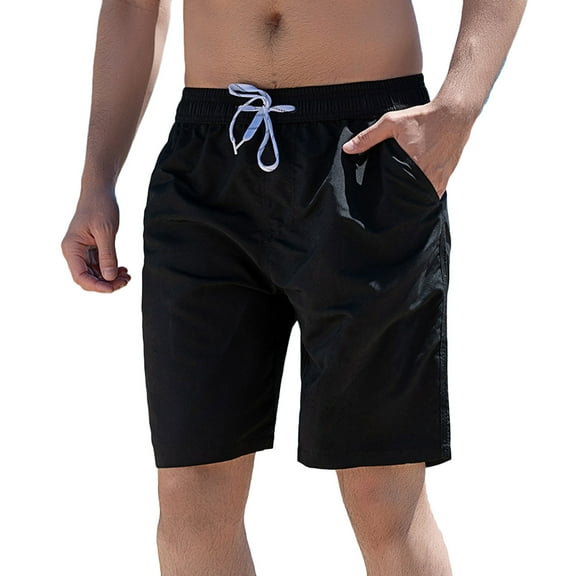 Titcea Mens Shorts Quick Dry Breathable with Pockets Mid Waist Elastic Pants Running Outdoor Training Casual Workout Beach Shorts